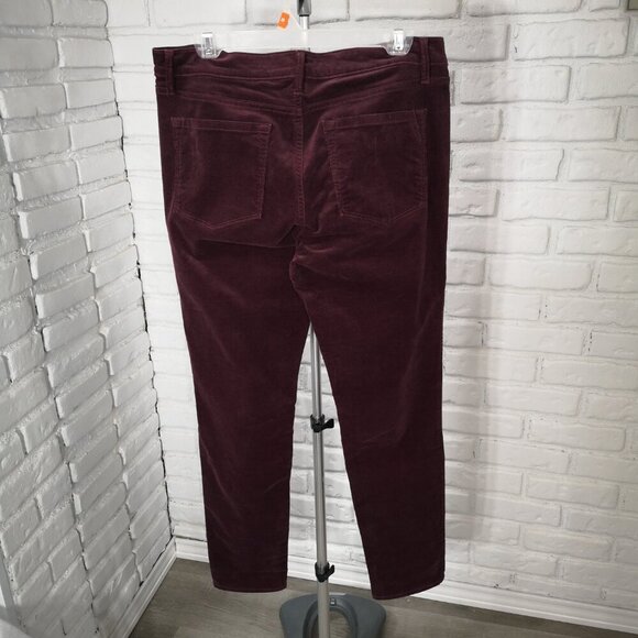 Ann Taylor Loft Ladies Size 31/12 Modern Skinny Purple Corduroy Pants - Picture 2 of 14